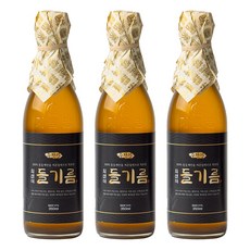 저온압착 수랏간 최선미 들기름, 3개, 350ml