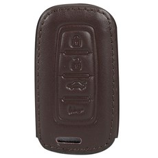 바이어블 기아 4버튼 천연 소가죽 스마트 키 가죽 케이스 VA-L12, 브라운, VA-L17