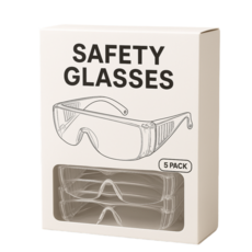 지니어스마켓 완벽보호 보안경, 5개, 투명