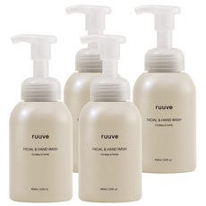 孩童用臉部雙手潔淨慕斯, 4瓶, 400ml