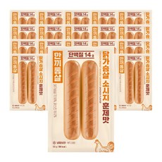 한끼통살 닭가슴살 소시지 더블 훈제맛 20개입, 100g, 20개
