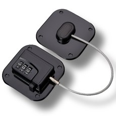 프레피 무타공 냉장고시건장치 번호형 사각 블랙, 1개