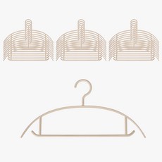 AllULiving 防肩部角質防滑衣架, 30個, 淺褐色