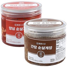 훈훈수산 간장 순살게장 300g+양념 순살게장 300g, 300g, 2개