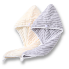 더블트리 시간단축 헤어 드라이 타월, 2개, 아이보리+그레이