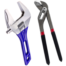 진주바다 셀프공구 주방 수도관 욕실 첼라 10인치 + 와이드 몽키 스패너 세트, 1세트