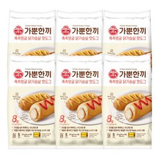 오뚜기 가뿐한끼 촉촉탱글 닭가슴살 핫도그(75gX5) 6개, 375g