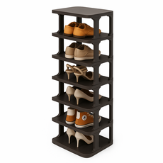 Joyder玄關鞋子收納架直立式 24.5*26*86cm, 黑色, 7層