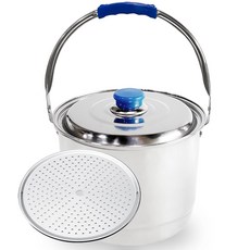 유유마트 국산 스텐304 들통 소 10L 육수통 찜통 곰솥 양동이 빨래 삶는 통 냄비, 1개, 27cm, 실버