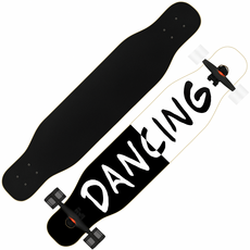 HS7 롱보드 초보용 댄싱 입문용 스케이트 초등학생 44인치 로드 틱톡 인싸 발광휠 컬러휠, 블랙앤화이트, 1개