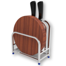 PPFM 스텐304 다용도 칼꽂이 도마 거치대, 1개, 실버