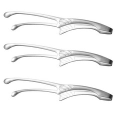 요리 핀셋 세트 1+1+1 스테인린스 주방 집게, 3개, 둥근집게