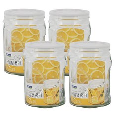 글라스락 사각 캐니스터 밀폐용기, 4개