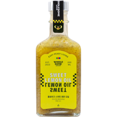 홀썸위크 저당 스위트 레몬 오일 엑스트라 버진 올리브유 올리브오일 레몬샷 다이어트 샐러드 드레싱 소스, 1개, 200g