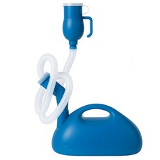 니토르 이동식 남자 소변통 호스포함, 1세트, 블루