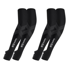 k2 safety x벤더 쿨토시 손등형 1+1 팔토시 여름토시, 블랙2p+블랙2p