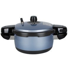 NEW 풍년압력솥 블랙펄-컬러쿡 압력밥솥 가정용밥솥 5단계안전장치, 블랙펄컬러 4인 메탈블루