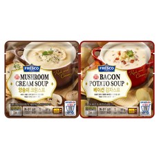 오뚜기 프레스코 크림스프 180g 2종 5개씩(양송이+베이컨감자), 1세트, 1.8kg
