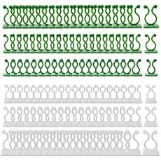 접착식 넝쿨 고정 클립 식물 줄기 고정클립 후크 덩굴 고정핀 조경 원예용품 120pcs (그린 60개 화이트 60개 세가지 사이즈 각각 20개씩), 1개