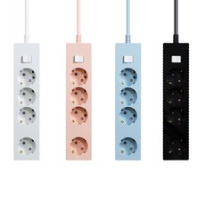 쿠폰19% 파워존 자동소화 웨이브 멀티탭 콘센트 화재예방 절전 과부하차단 4구, 50cm, 자동소화 통합 4구 화이트, 1개