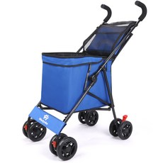 애견차 유모차 접이식, 파란색, 1개