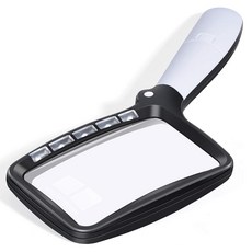 아이앤에이치 휴대용 LED 접이식 돋보기, 1개