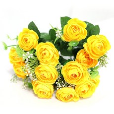 3+2 고급조화 성묘 산소꽃 나난장미 조화 꽃다발, L_나난장미 옐로우, 1개