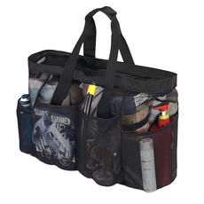 리빗 썸머 빅사이즈 가방 비치백 물놀이 가방, 모던 블랙