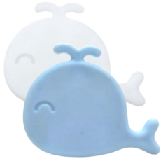 윤잇템 돌고래 실리콘 세면대 오버플로우 캡 블루+화이트 세트, 1세트