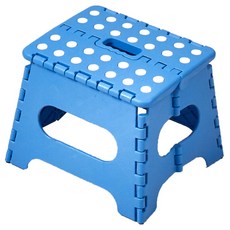 할메이드 플라스틱 접이식 의자 휴대용 캠핑의자 보조 스툴, 소-블루