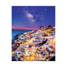 1000피스 풍경 직소퍼즐 별밤의 산토리니 AL3015, 1개