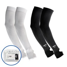 네파 텐셀 심리스 쿨토시 uv차단 팔토시 손등형 브래드캣 파우치, 화이트2p+블랙2p, 1세트