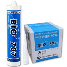 다우실리콘 707 바이오 욕실 화장실 주방 곰팡이 방지 실리콘 실란트(백색) 1박스, 25개