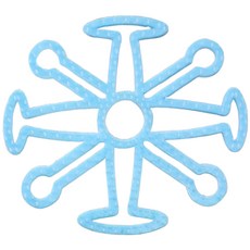 찬움컴퍼니 헬멧 머리눌림 방지 팔각 패드, 블루 2개