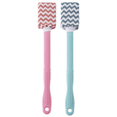 바비장 롱핸들 셀프 등때밀이 바디브러쉬, 핑크+블루, 1개, 2개입