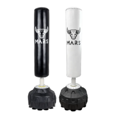 마르스 쓰러지지 않는 가정용 스탠딩 스탠드 복싱 권투 펀치 샌드백, 화이트 170cm