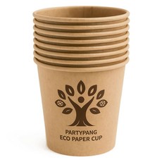 파티팡 고평량 종이컵 8oz [생명의 나무] / 크라프트 일회용 종이컵세트 테이크아웃 캠핑, 1세트, 150개입