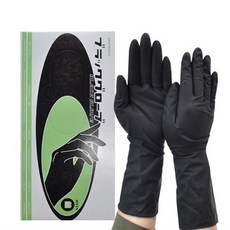 모리스 블랙 롱 글로브 미용장갑, M 사이즈, 1개