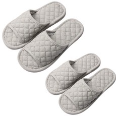 3중 쿠션 베이직 실내슬리퍼 거실화 실내화 거실 슬리퍼 어린이집 유치원 학교 사무실 추천, 라이트그레이(남)+라이트그레이(여)