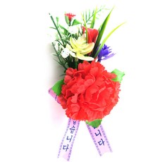 26년형 마이1004 카네이션 조화 코사지 A형 B형 C형 D형 옷핀포함 단체행사 카네이션브로치, 케이스 카네이션 (D)