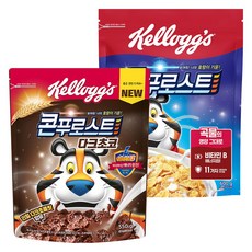 켈로그 콘푸로스트 600g + 콘푸로스트 다크초코 550g., 1세트, 1150g
