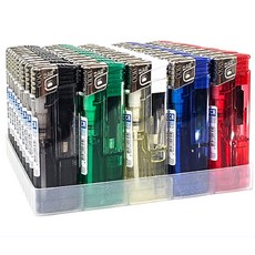 DAS 투명 터보 토치 라이타, 50개, 5색