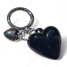 비아워 러브 하트 가방 핸드폰 자동차 키링 열쇠고리, 블랙