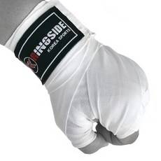 링사이드코리아 마이스터 복싱핸드랩 반신축 멕시코 스타일 권투 스트랩 주니어 이너 붕대 1쌍, 하양, 3.5m