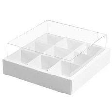 DD 컵케이크포장 칸막이 쿠키상자 디저트박스(리본증정), 9구, 5개