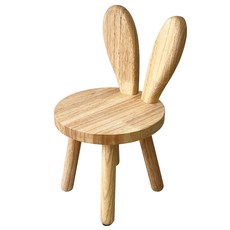 라이프웍스 미니 토끼 원목 스툴 의자, 1개, 우드