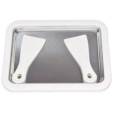 프리미엄 철판 아이스크림 메이커 얼음기계 제빙기 미니휴대용 캠핑용 요거트볶음 스테인리스 아이스크림팬, R99234W(화이트