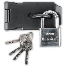 잔대리 자물쇠 경첩 세트 걸고리 블랙, 1개