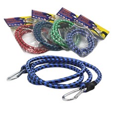 골든트리 양쪽 비너 탄력 고리줄바 2M 화물고정 자전거줄 고무줄 걸이 로프 짐받이줄, 랜덤색상(추가/변경), 1개