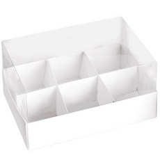 DD 컵케이크포장 칸막이 쿠키상자 디저트박스(리본증정), 6구, 5개